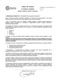 Politica della Qualità
